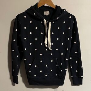 J. Crew Polka Dot women’s hoodie sweatshirt Sweater - Black and White